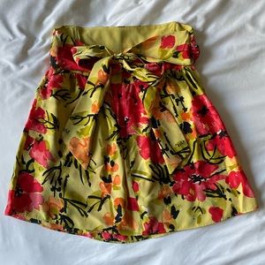 Strapless 100% silk party top